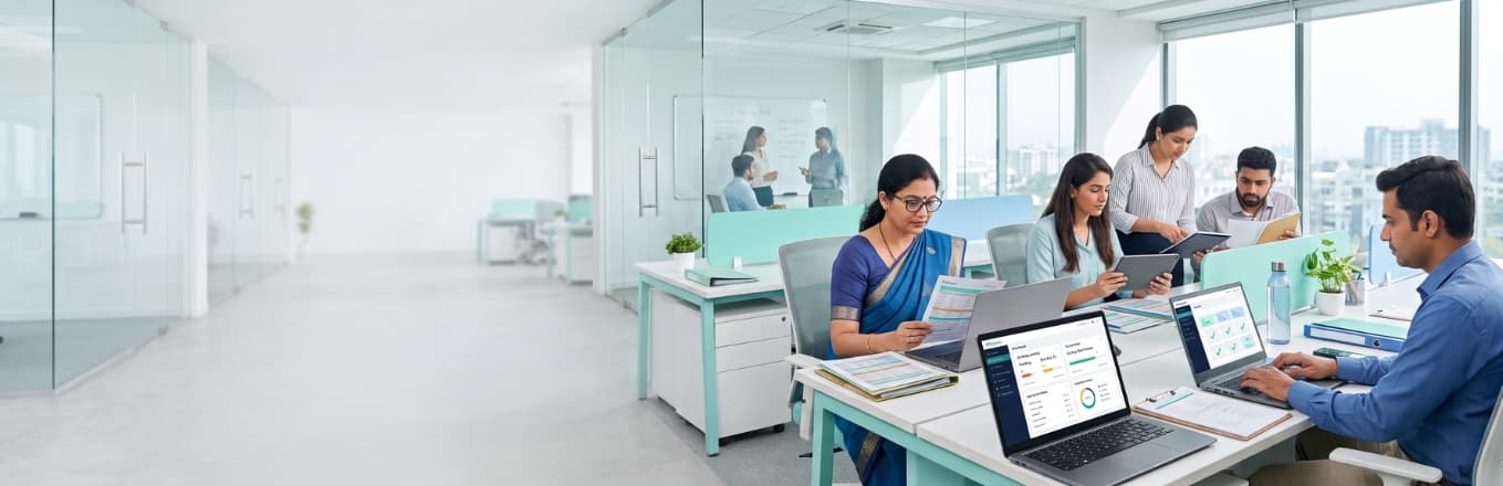 A compliance team at work